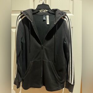 Two adidas full-zip hoodies, size M